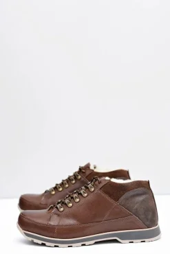 Outlet Boto Półbuty Męskie Brązowe Ocieplane Trafer