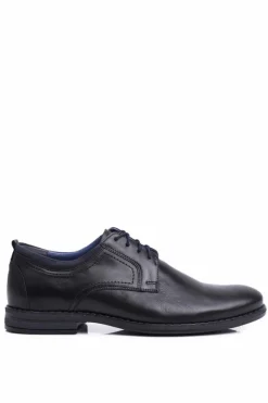 Best Boto Półbuty Męskie Casual Skórzane Nikopol Czarne 1726