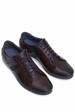 Sale Boto Półbuty Męskie Casual Skórzane Nikopol Brązowe 1721