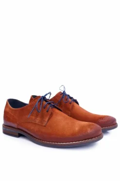 New Półbuty Męskie Casual Skórzane Nikopol Camel Lajos Męskie Półbuty Casual