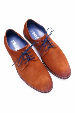 New Półbuty Męskie Casual Skórzane Nikopol Camel Lajos Męskie Półbuty Casual