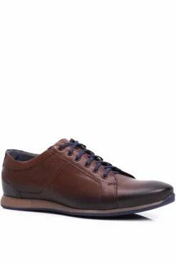 New Półbuty Męskie Casual Skórzane Nikopol Brązowe 1730 Męskie Półbuty Casual