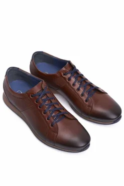 New Półbuty Męskie Casual Skórzane Nikopol Brązowe 1730 Męskie Półbuty Casual