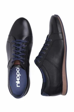 Półbuty Casual></noscript>Boto Półbuty Męskie Casual Skórzane Nikopol Czarne 1730