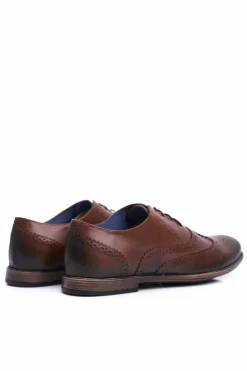 New Półbuty Męskie Casual Skórzane Nikopol Brązowe 1733 Męskie Półbuty Casual
