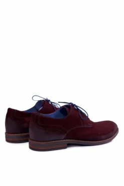 Sale Boto Półbuty Męskie Casual Skórzane Nikopol Bordowe Lajos