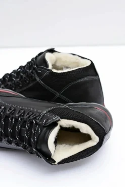 Sale Półbuty Męskie Czarne Ocieplane Trafer Męskie Botki Męskie