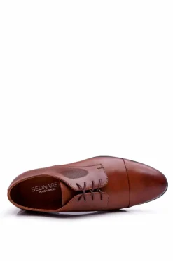 Clearance Boto Półbuty Męskie Eleganckie Bednarek Skórzane Brązowe Dawidos