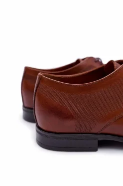 Clearance Boto Półbuty Męskie Eleganckie Bednarek Skórzane Brązowe Dawidos