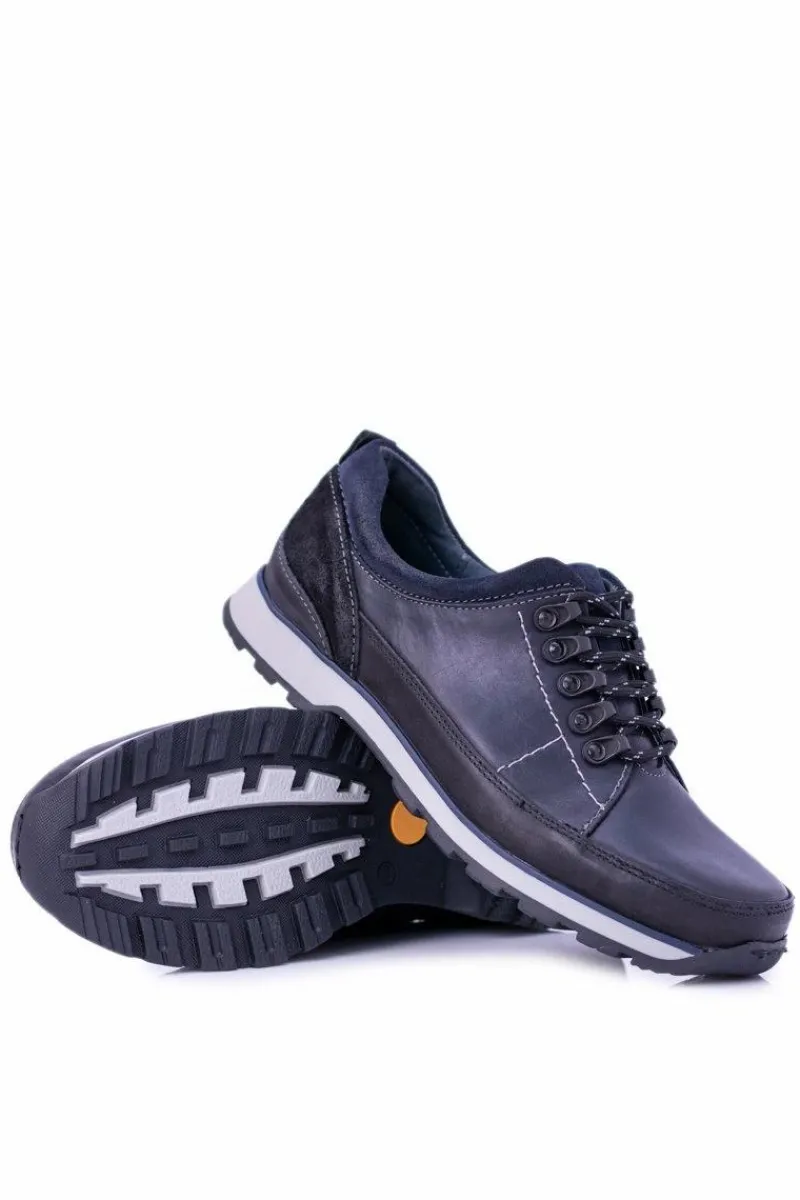 Clearance Półbuty Męskie Granatowe Outdoor Ivar2 Męskie Półbuty Casual