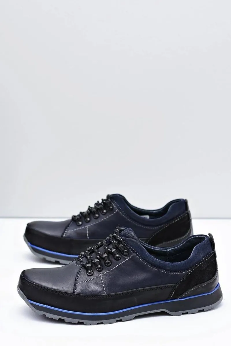 Półbuty Męskie Granatowe Outdoor Ivar Męskie Półbuty Casual