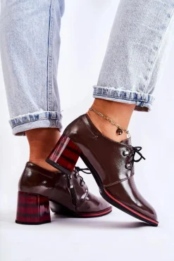 Półbuty Lakierowane><noscript><img width=