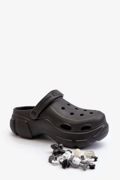 Discount Piankowe Damskie Lekkie Klapki Na Masywnej Podeszwie Czarne Matirra Damskie Klapki Na Platformie|Klapki Damskie Klasyczne