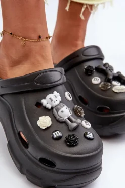 Discount Piankowe Damskie Lekkie Klapki Na Masywnej Podeszwie Czarne Matirra Damskie Klapki Na Platformie|Klapki Damskie Klasyczne