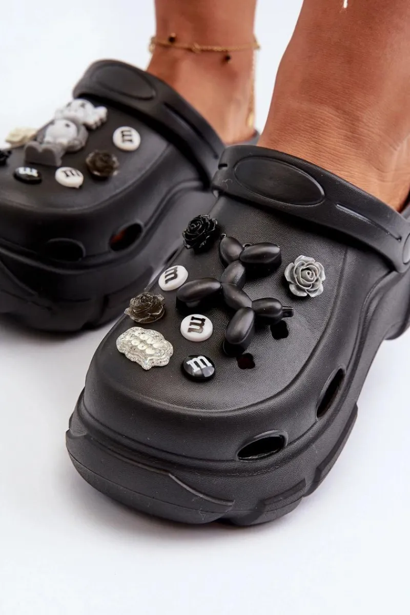 Discount Piankowe Damskie Lekkie Klapki Na Masywnej Podeszwie Czarne Matirra Damskie Klapki Na Platformie|Klapki Damskie Klasyczne