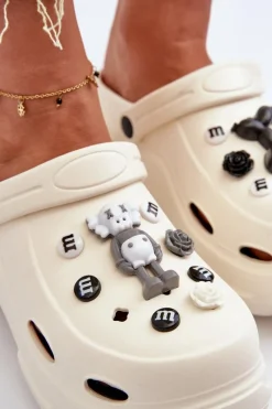 Online Boto Piankowe Damskie Lekkie Klapki Na Masywnej Podeszwie Białe Matirra