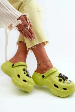 Online Piankowe Damskie Lekkie Klapki Na Masywnej Podeszwie Limonkowe Matirra Damskie Klapki Na Platformie|Klapki Damskie Klasyczne