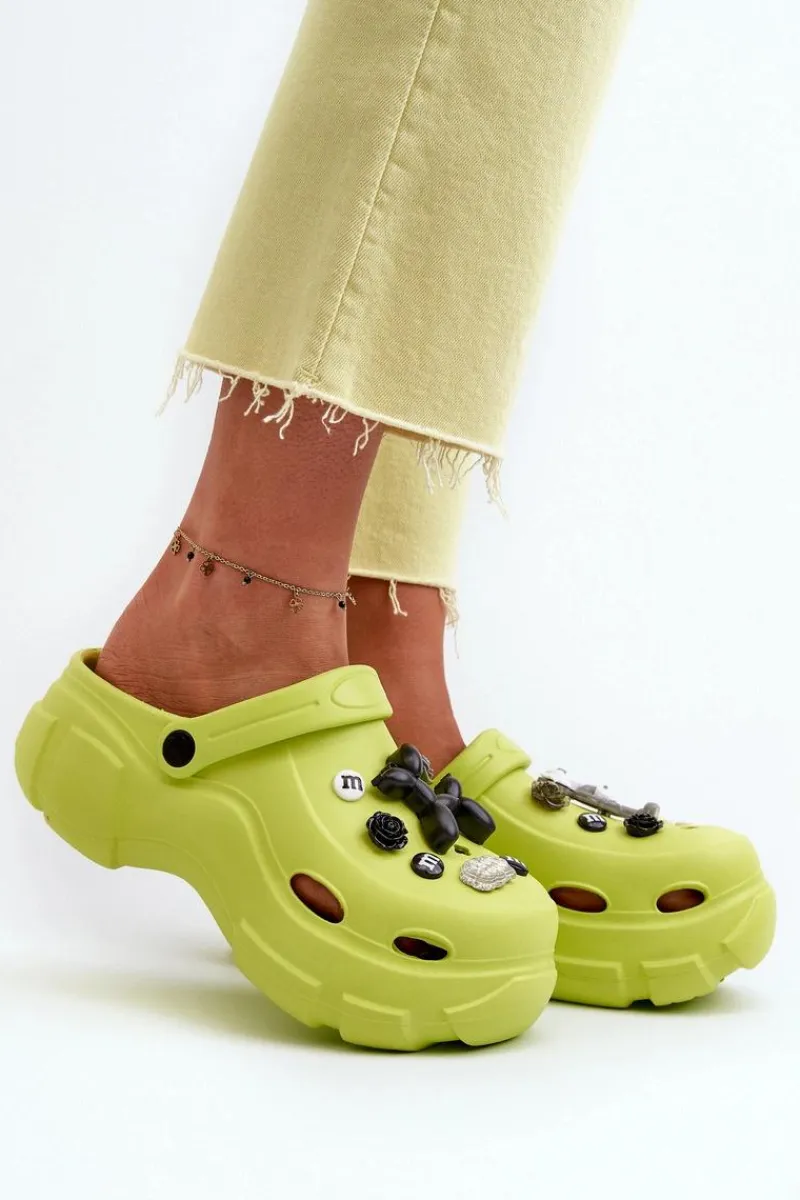 Online Piankowe Damskie Lekkie Klapki Na Masywnej Podeszwie Limonkowe Matirra Damskie Klapki Na Platformie|Klapki Damskie Klasyczne