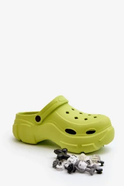 Online Piankowe Damskie Lekkie Klapki Na Masywnej Podeszwie Limonkowe Matirra Damskie Klapki Na Platformie|Klapki Damskie Klasyczne