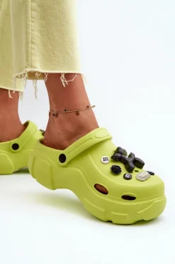 Online Piankowe Damskie Lekkie Klapki Na Masywnej Podeszwie Limonkowe Matirra Damskie Klapki Na Platformie|Klapki Damskie Klasyczne
