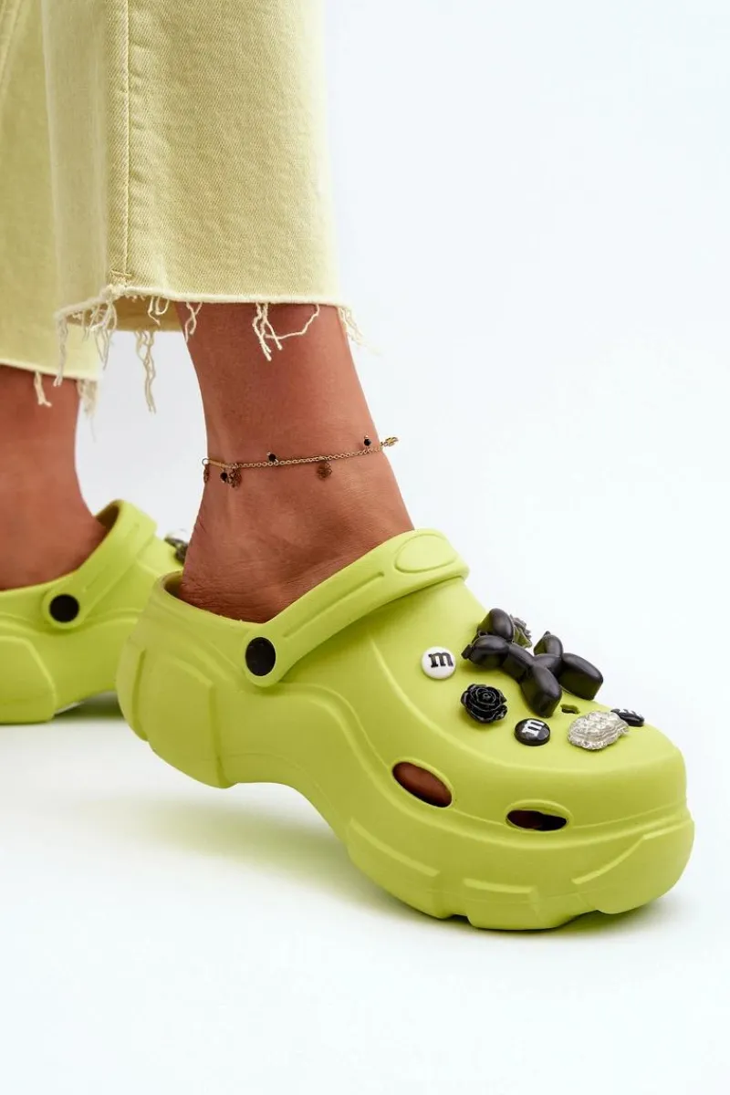 Online Piankowe Damskie Lekkie Klapki Na Masywnej Podeszwie Limonkowe Matirra Damskie Klapki Na Platformie|Klapki Damskie Klasyczne