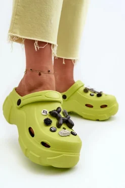 Online Piankowe Damskie Lekkie Klapki Na Masywnej Podeszwie Limonkowe Matirra Damskie Klapki Na Platformie|Klapki Damskie Klasyczne