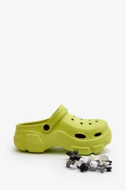 Online Piankowe Damskie Lekkie Klapki Na Masywnej Podeszwie Limonkowe Matirra Damskie Klapki Na Platformie|Klapki Damskie Klasyczne