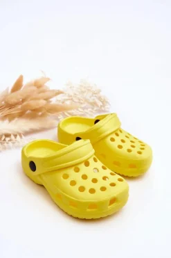 Hot Boto Piankowe Dziecięce Klapki Żółte Percy