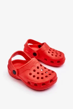 Discount Boto Piankowe Dziecięce Kroksy Klapki Czerwone Percy