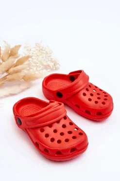 Discount Boto Piankowe Dziecięce Kroksy Klapki Czerwone Percy