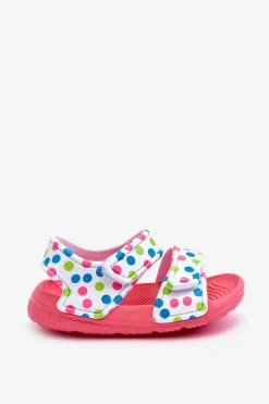 Chłopięce|Dziewczęce>Boto Piankowe Dziecięce Lekkie Sandałki We Wzory Różowo-Białe Malaga
