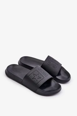 Outlet Piankowe Klapki Damskie Big Star OO274040 Czarne Damskie Klapki Damskie Big Star|Klapki Damskie Klasyczne