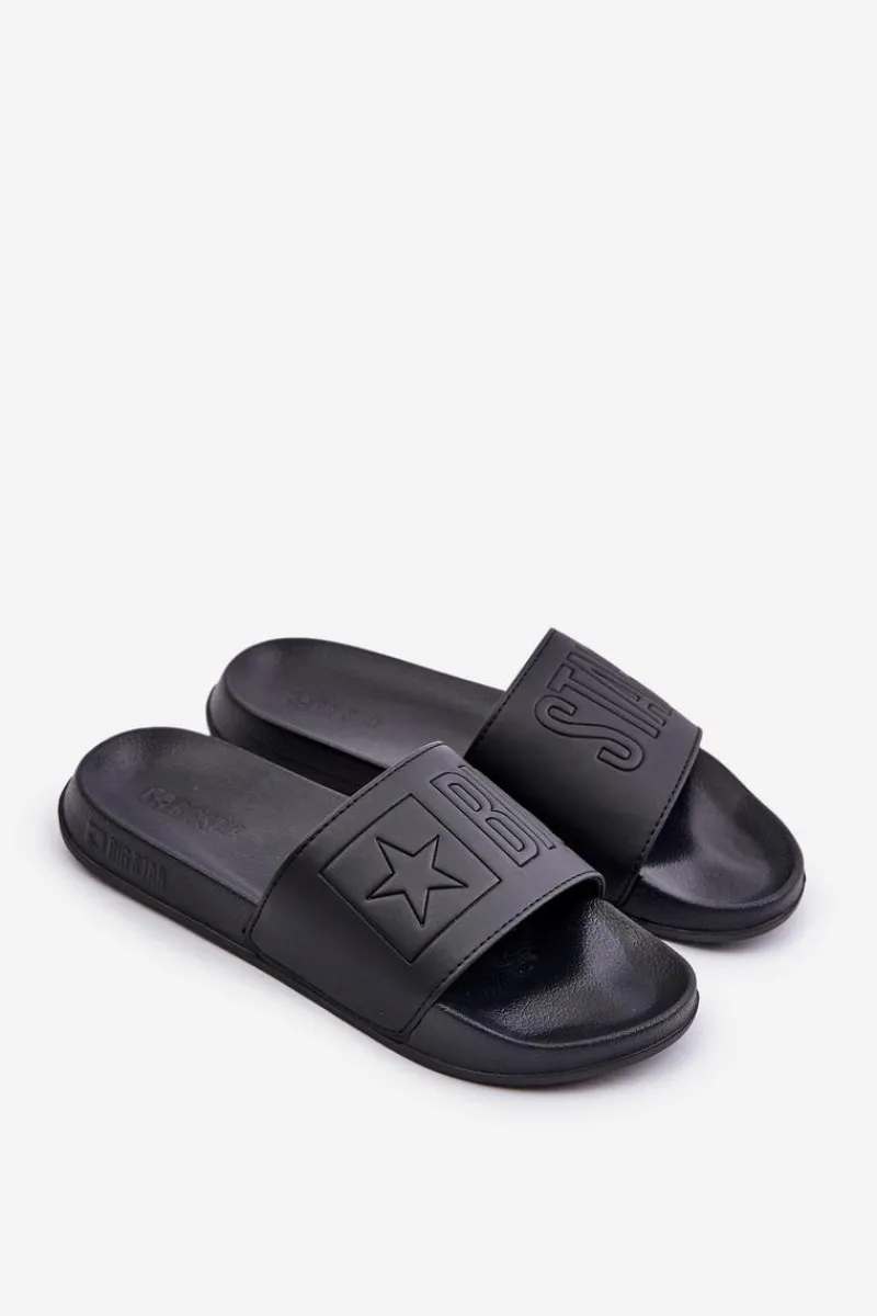 Outlet Piankowe Klapki Damskie Big Star OO274040 Czarne Damskie Klapki Damskie Big Star|Klapki Damskie Klasyczne