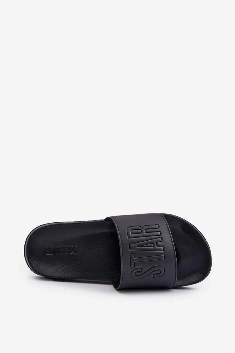 Outlet Piankowe Klapki Damskie Big Star OO274040 Czarne Damskie Klapki Damskie Big Star|Klapki Damskie Klasyczne