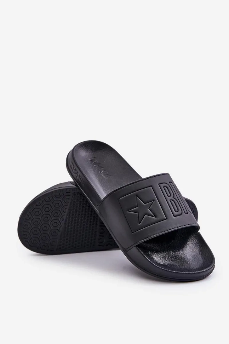 Outlet Piankowe Klapki Damskie Big Star OO274040 Czarne Damskie Klapki Damskie Big Star|Klapki Damskie Klasyczne