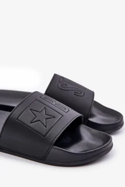 Outlet Piankowe Klapki Damskie Big Star OO274040 Czarne Damskie Klapki Damskie Big Star|Klapki Damskie Klasyczne