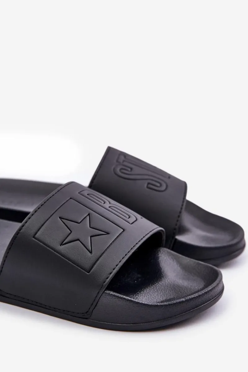 Outlet Piankowe Klapki Damskie Big Star OO274040 Czarne Damskie Klapki Damskie Big Star|Klapki Damskie Klasyczne