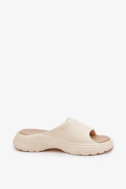 Online Piankowe Klapki Damskie Big Star RR274A579 Beżowe Damskie Klapki Damskie Big Star|Klapki Basenowe