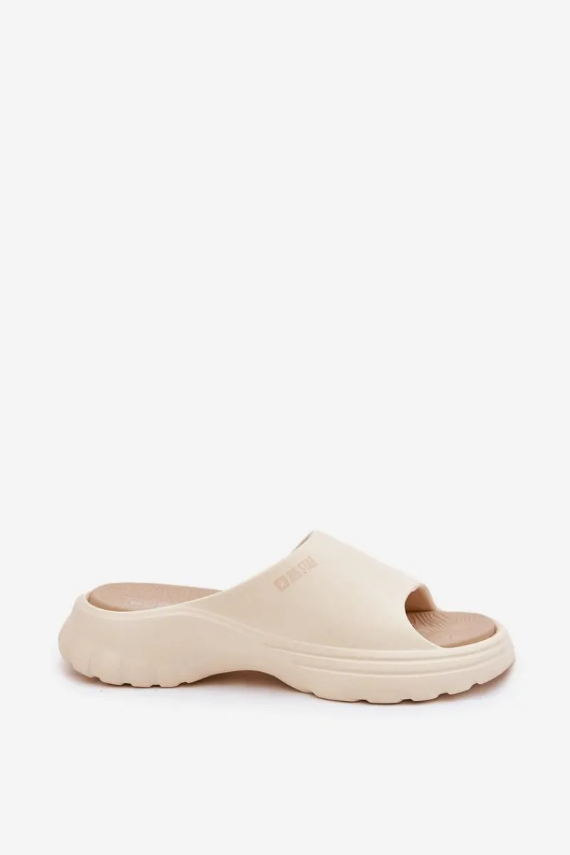 Online Piankowe Klapki Damskie Big Star RR274A579 Beżowe Damskie Klapki Damskie Big Star|Klapki Basenowe