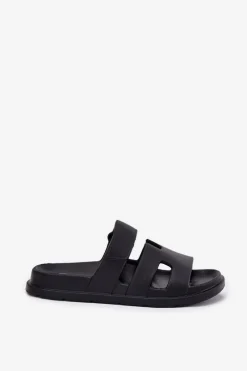 Best Evento Piankowe Klapki Damskie Czarne Dimelle Czarny