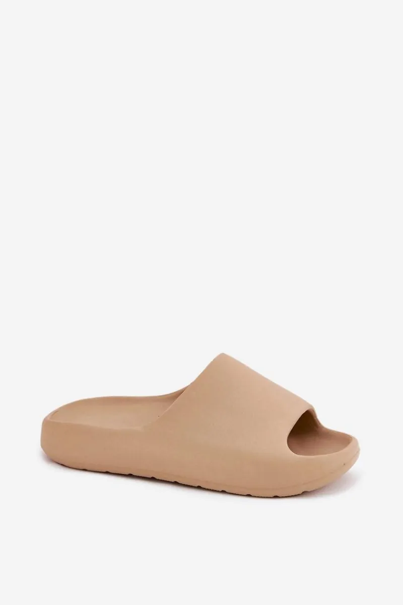 Klapki Basenowe|Klapki Na Platformie>Boto Piankowe Klapki Damskie Ciemnobeżowe Rivasol