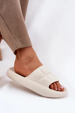 Klapki Basenowe|Klapki Na Platformie></noscript>Lee Piankowe Klapki Damskie MAYA SLIDER WOMEN LOW 50251016 Beżowe Beżowy