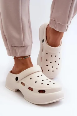 Klapki Basenowe|Klapki Damskie Klasyczne>Boto Piankowe Klapki Damskie Na Masywnej Podeszwie Białe Danollia