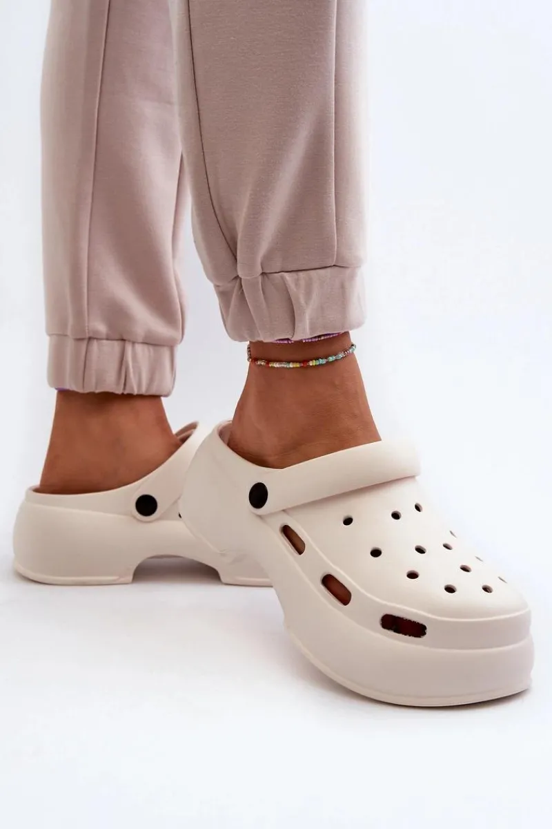 Klapki Basenowe|Klapki Damskie Klasyczne>Boto Piankowe Klapki Damskie Na Masywnej Podeszwie Białe Danollia