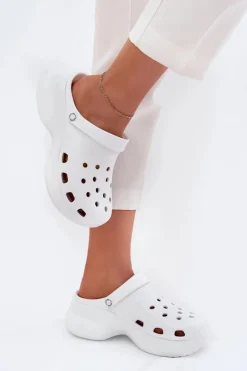 Sale Piankowe Klapki Damskie Na Masywnej Podeszwie Big Star RR274A119 Białe Damskie Klapki Damskie Big Star|Klapki Basenowe