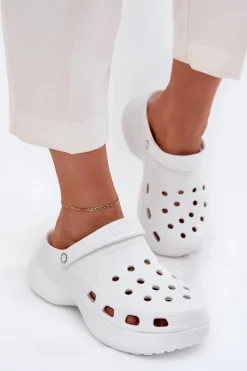 Sale Piankowe Klapki Damskie Na Masywnej Podeszwie Big Star RR274A119 Białe Damskie Klapki Damskie Big Star|Klapki Basenowe