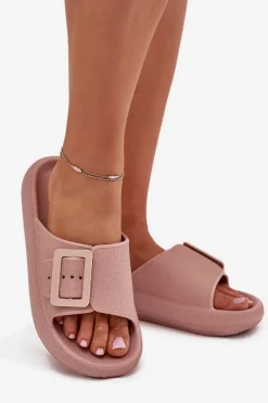 Clearance Piankowe Klapki Damskie Z Klamrą Vinceza 75207 Brudny Róż Damskie Klapki Basenowe|Klapki Na Platformie