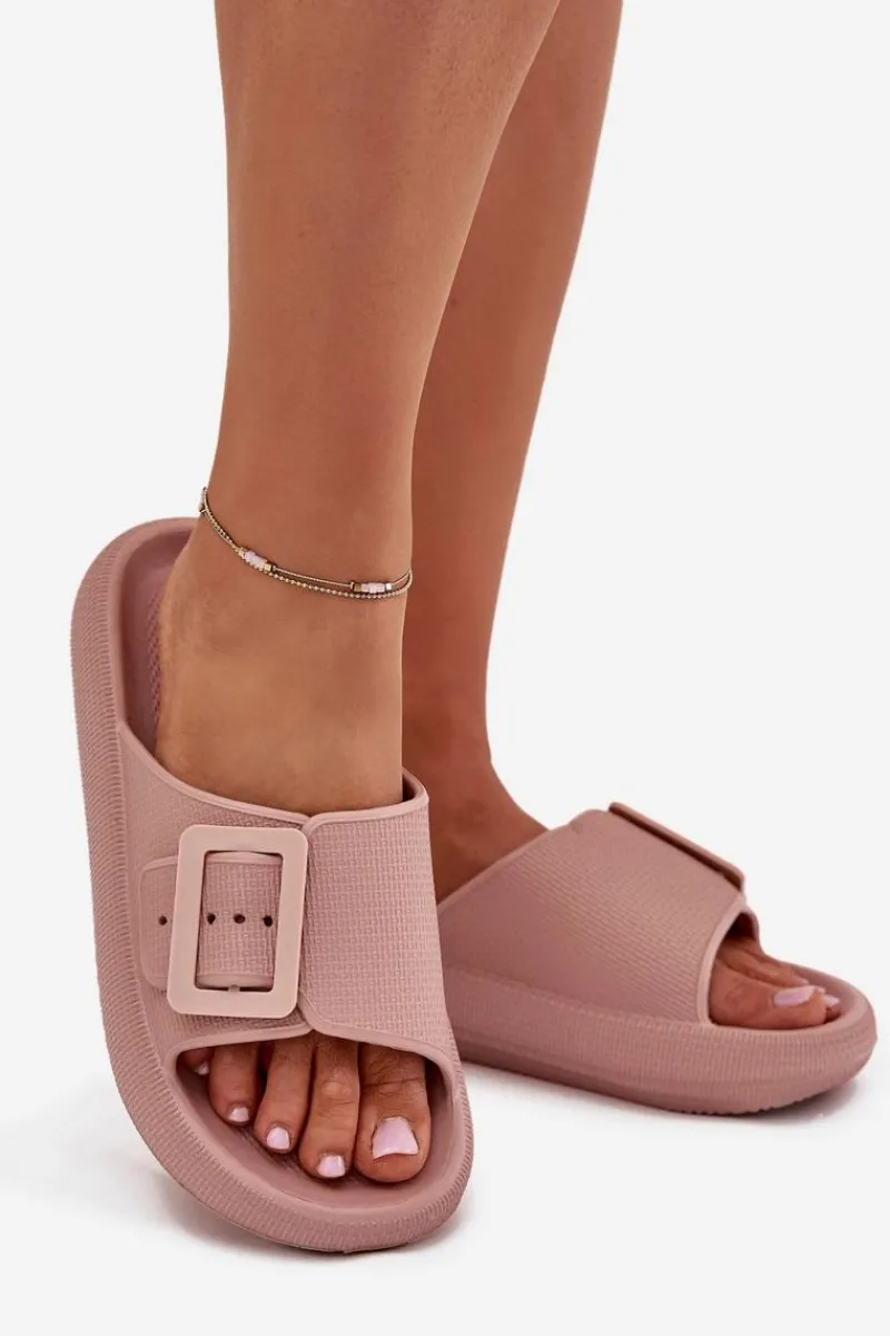 Clearance Piankowe Klapki Damskie Z Klamrą Vinceza 75207 Brudny Róż Damskie Klapki Basenowe|Klapki Na Platformie