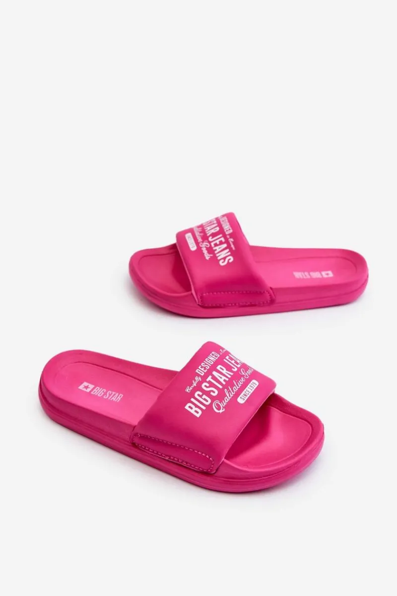 Hot Piankowe Klapki Dziecięce Big Star NN374519 Różowe Dzieci Chłopięce|Dziewczęce