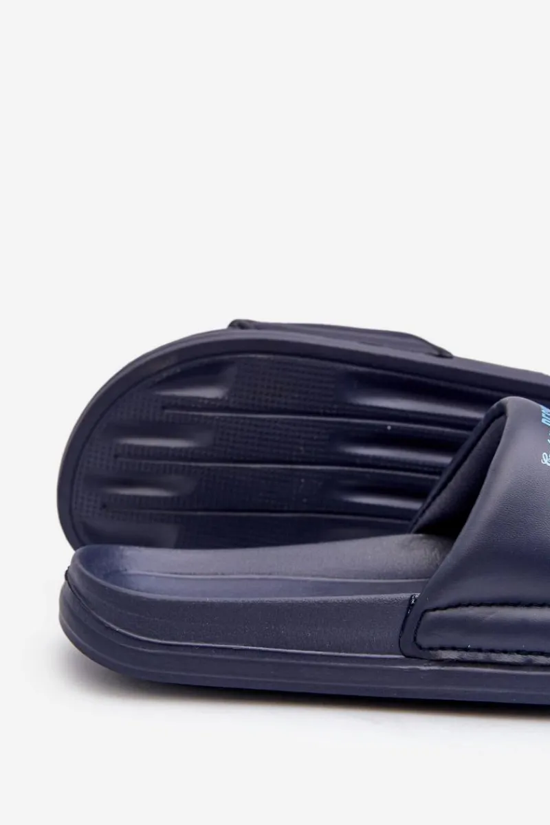 Online Big Star Shoes Piankowe Klapki Dziecięce Big Star NN374516 Granatowe Niebieski